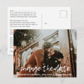 ÄNDERN DES DATENPLANS Letter BUDGET Foto Wedding Postkarte (Vorne/Hinten)