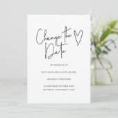 Ändern des Datums Änderung der Pläne Einfache Einl Save The Date (Stehend Vorderseite)