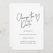 Ändern des Datums Änderung der Pläne Einfache Einl Save The Date (Vorne/Hinten)