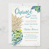 Ändern des Datums Ankündigung Ananas Baby Dusche (Vorderseite)