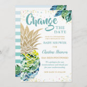 Ändern des Datums Ankündigung Ananas Baby Dusche (Vorne/Hinten)