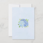 Ändern des Datums Blue Hydrangea Hochzeit Save The Date (Rückseite)