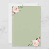 Ändern des Datums Boho Floals Hochzeitseinladung Einladung (Rückseite)