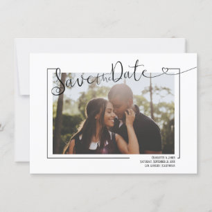 Ändern des Datums der Hochzeit von Typografie-Foto Feiertagskarte