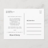 Ändern des Datums der Hochzeitsverschiebung Foto Postkarte (Rückseite)