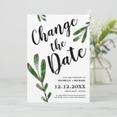 Ändern des Datums der Hochzeitverlängerung Save The Date (Stehend Vorderseite)