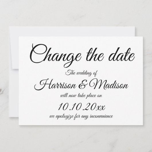 Ändern des Datums, der Skripthochzeit (Vorderseite)