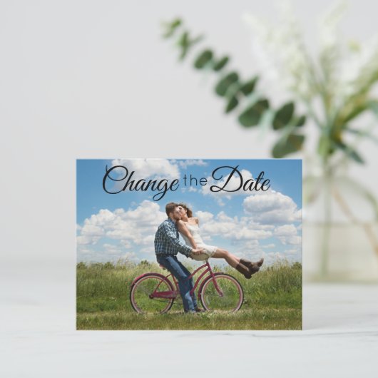 Ändern des Datums Hinzufügen eines eigenen Bilds Postkarte (Stehend Vorderseite)