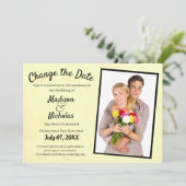 Ändern des Datums Hinzufügen von Foto Hochzeitsgel Save The Date (Stehend Vorderseite)