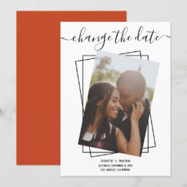 Ändern des Datums, in dem das Foto Hochzeitskarte Save The Date