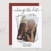 Ändern des Datums, in dem das Foto Hochzeitskarte Save The Date (Vorne/Hinten)