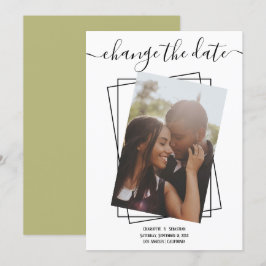 Ändern des Datums, in dem das Foto Hochzeitskarte Save The Date