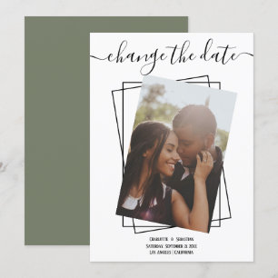 Ändern des Datums, in dem das Foto Hochzeitskarte Save The Date