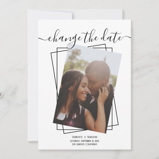 Ändern des Datums, in dem das Foto Hochzeitskarte Save The Date (Vorderseite)