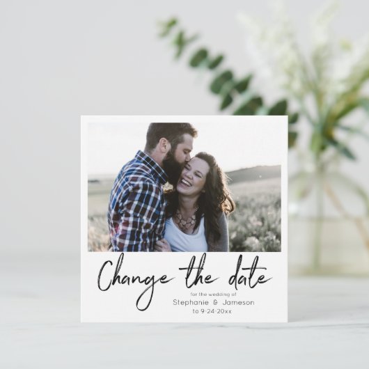 Ändern des Datums Instant Foto Typografie im Detai Einladung (Stehend Vorderseite)