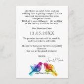 Ändern des Datums LGBTQ+ Rainbow Lovebirds Begleitkarte (Rückseite)