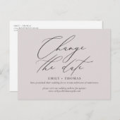 Ändern des Datums Minimalistische moderne Kalligra Postkarte (Vorne/Hinten)