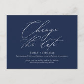 Ändern des Datums Minimalistische moderne Kalligra Postkarte (Vorderseite)