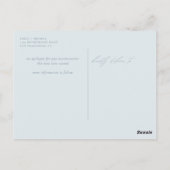 Ändern des Datums Minimalistische moderne Kalligra Postkarte (Rückseite)