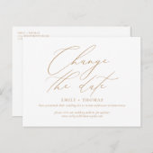 Ändern des Datums Minimalistischer moderner Kallig Postkarte (Vorne/Hinten)