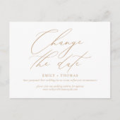 Ändern des Datums Minimalistischer moderner Kallig Postkarte (Vorderseite)