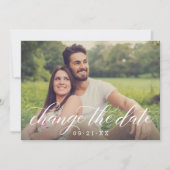 Ändern des Datums Moderne Kalligrafie Hochzeitssze Save The Date (Vorderseite)