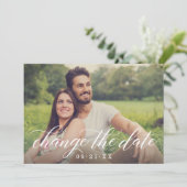 Ändern des Datums Moderne Kalligrafie Hochzeitssze Save The Date (Stehend Vorderseite)