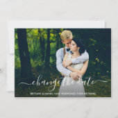 Ändern des Datums Moderner, trendiger Skriptkarte Save The Date (Vorderseite)