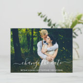 Ändern des Datums Moderner, trendiger Skriptkarte Save The Date (Stehend Vorderseite)