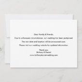 Ändern des Datums Moderner, trendiger Skriptkarte Save The Date (Rückseite)