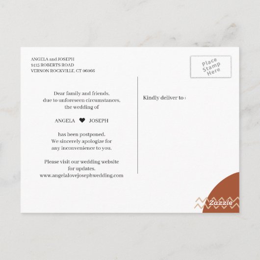 Ändern des Datums Modernes Abstraktes Tropen versc Postkarte (Rückseite)