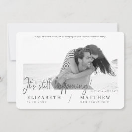 Ändern des Datums Modernes Chic Custom Foto Hochze Save The Date