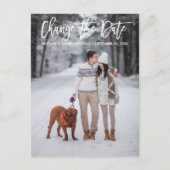 Ändern des Datums Modernes Pinselskript für neues Postkarte (Vorderseite)