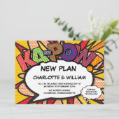 Ändern des Datums Neuer Plan Modernes Comic Buch Save The Date (Stehend Vorderseite)