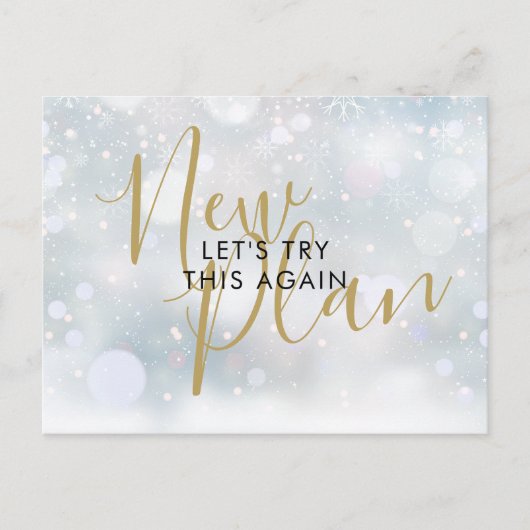 Ändern des Datums Neuer Plan Skript Stornierung Wi Postkarte (Vorderseite)