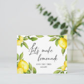 Ändern des Datums Stornierung von Event Lemons Grü Postkarte (Stehend Vorderseite)