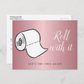 Ändern des Datums Zurückgestellt Stornierte Rose G Postkarte (Vorne/Hinten)