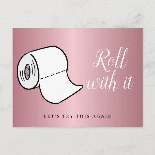 Ändern des Datums Zurückgestellt Stornierte Rose G Postkarte (Vorderseite)