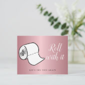 Ändern des Datums Zurückgestellt Stornierte Rose G Postkarte (Stehend Vorderseite)