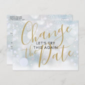 Ändern des Datums Zurückgestellt Storniertes Winte Postkarte (Vorne/Hinten)