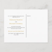 Ändern des Datumsangabe Gold Script Ankündigungspostkarte (Rückseite)