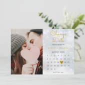 Ändern des Datumskalenders Neues Foto Plan Save The Date (Stehend Vorderseite)