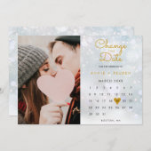 Ändern des Datumskalenders Neues Foto Plan Save The Date (Vorne/Hinten)