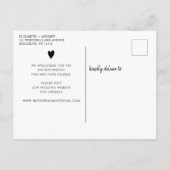 Ändern des Datumsschreibens Einfache Minimalistisc Ankündigungspostkarte (Rückseite)