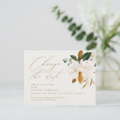 Ändern des Datumsschreibens Wasserfarbenmagnolia Postkarte (Stehend Vorderseite)