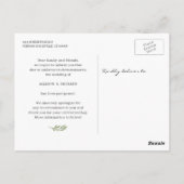 Ändern des Datumsskripts Einfaches Elegant Eukalyp Postkarte (Rückseite)