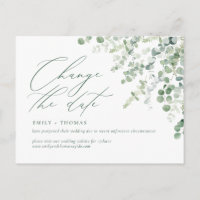 Ändern des Datumsskripts Eukalyptus Watercolor Gre