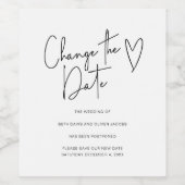 Ändern des Datumswechsels von Plänen Einfaches Skr Weinetikett (Einzelnes Label)