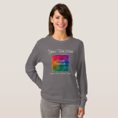 Ändern des Farbtextbilds zeigt eine Skriptvorlage T-Shirt (Vorne ganz)