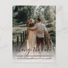 Ändern des Fotos "Date Wedding Typografie" Ankündigungspostkarte